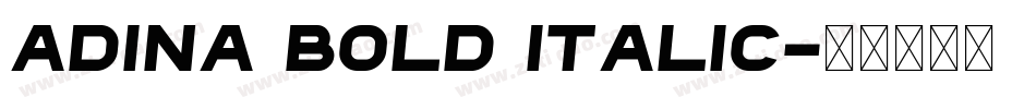 Adina Bold Italic字体转换